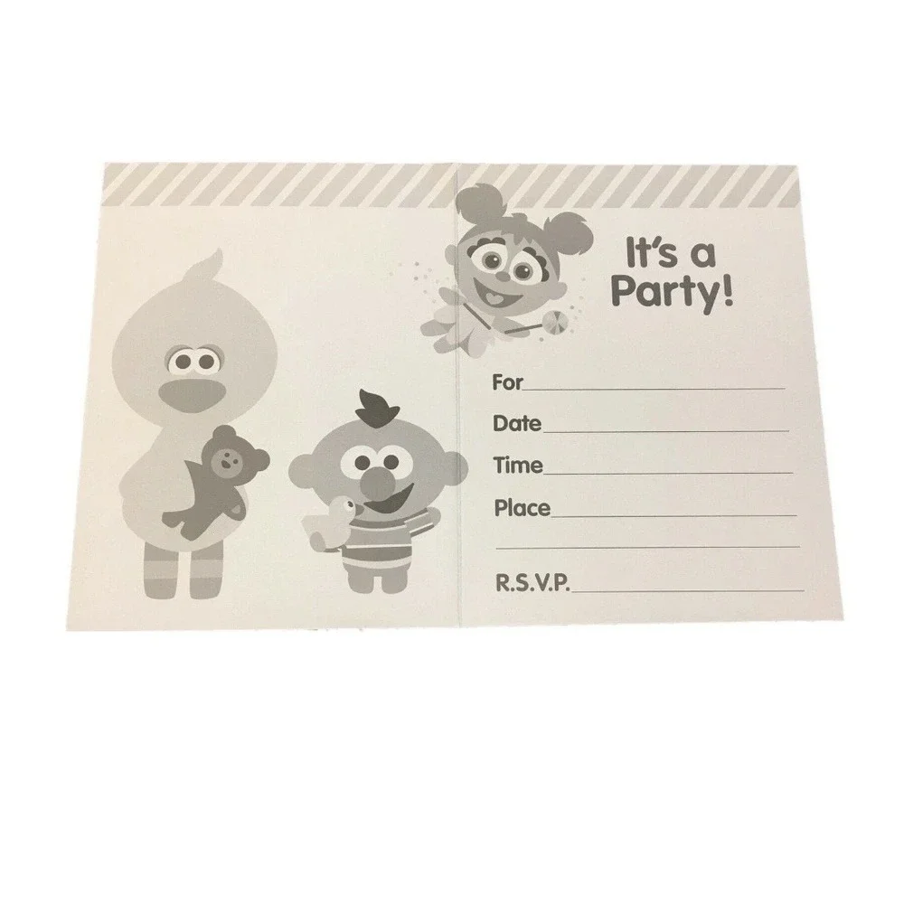 Sesame Street Invitations Elmo Baby's 1st‎ Birthday Party 10 Cards & Envelopes